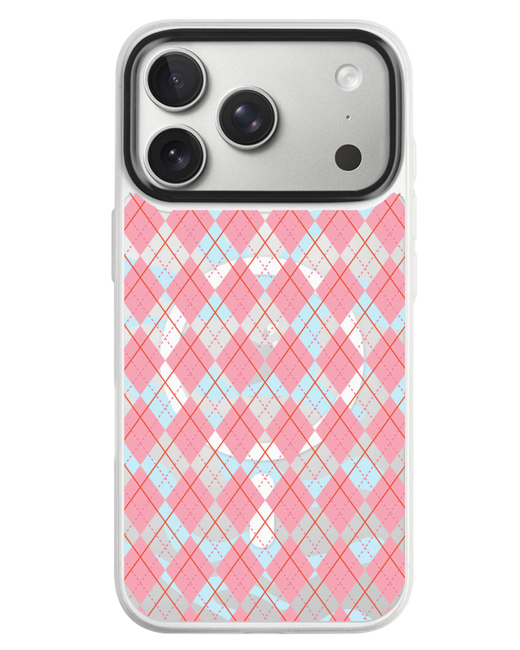 iPhone Rearguard MagSwap - Pink Argyle