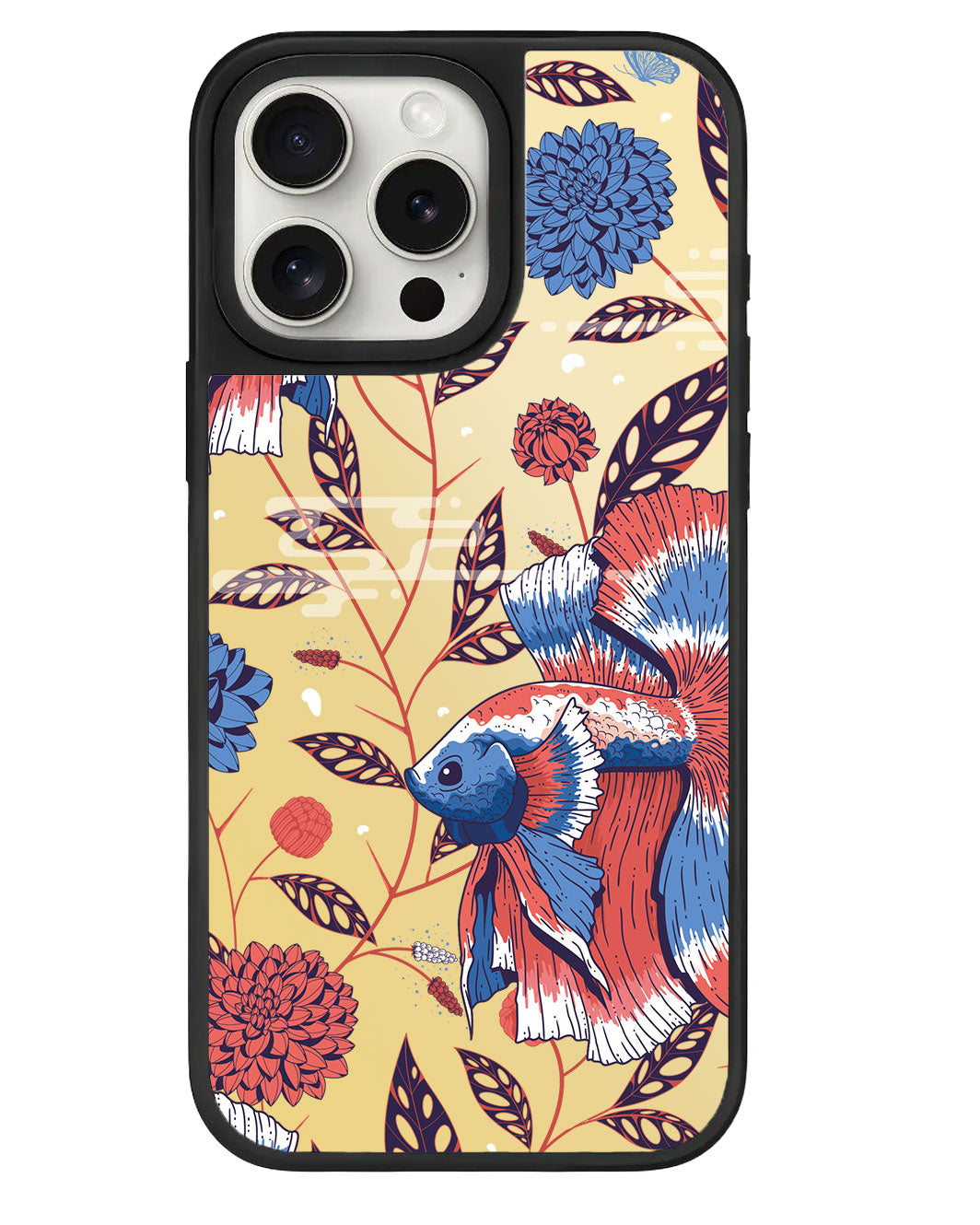 iPhone Mirror Grip Case - Fish & Floral 2.0