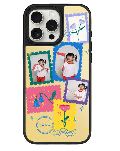 iPhone Mirror Grip - Face Grid Floral Stamps