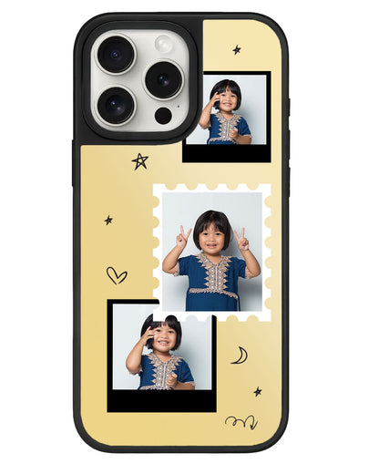 iPhone Mirror Grip - Face Grid Black Polaroid