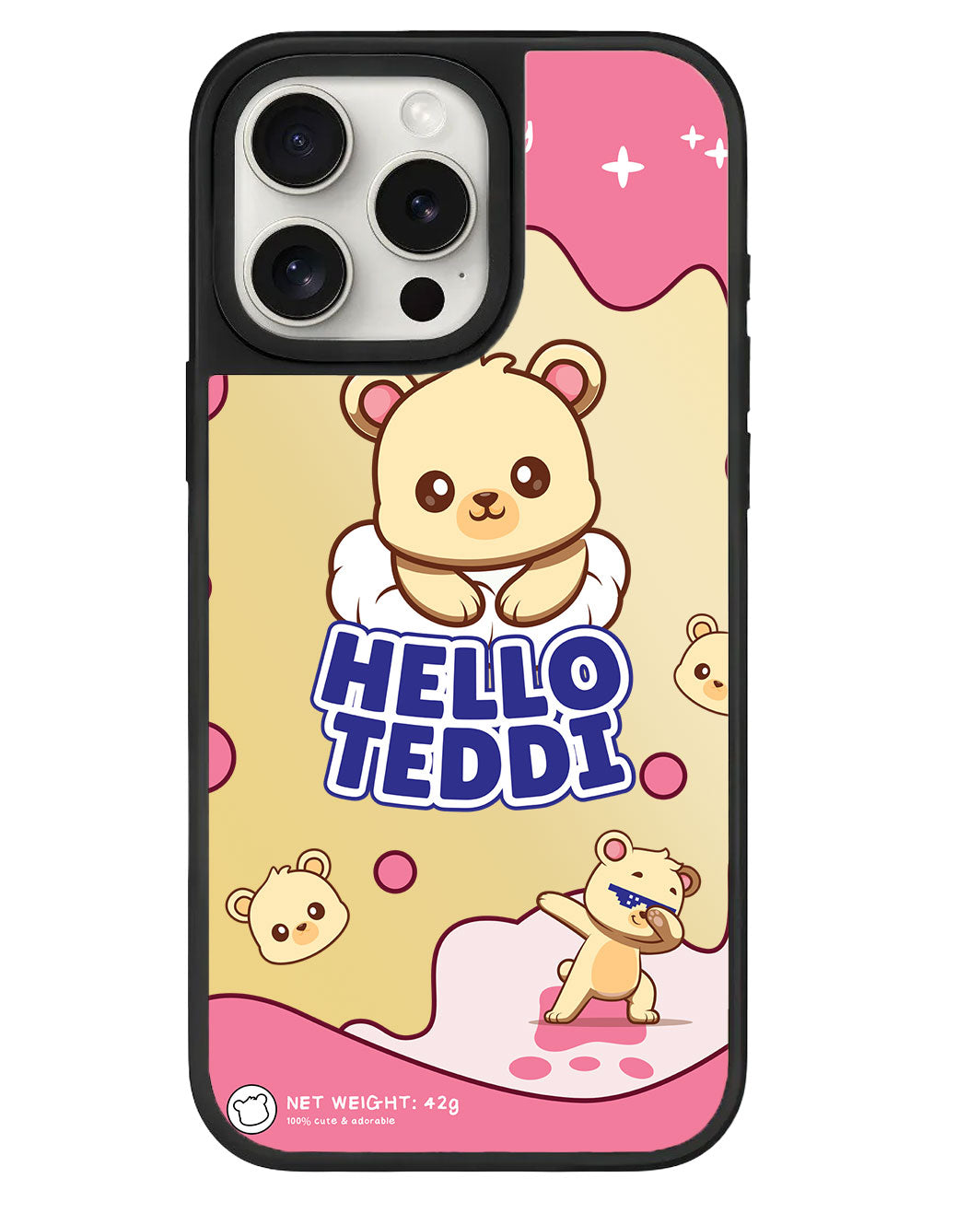 iPhone Mirror Grip Case - Hello Teddy 2.0