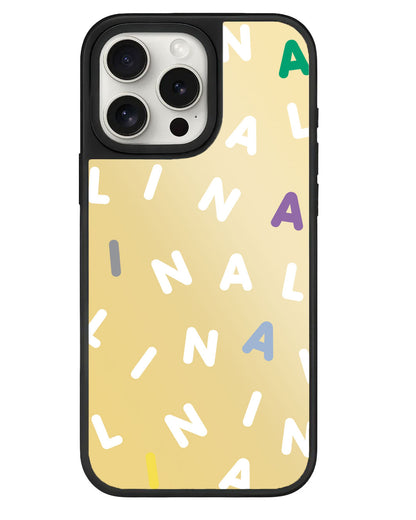 iPhone Mirror Grip - CUSTOM MONOGRAM  2.0 White