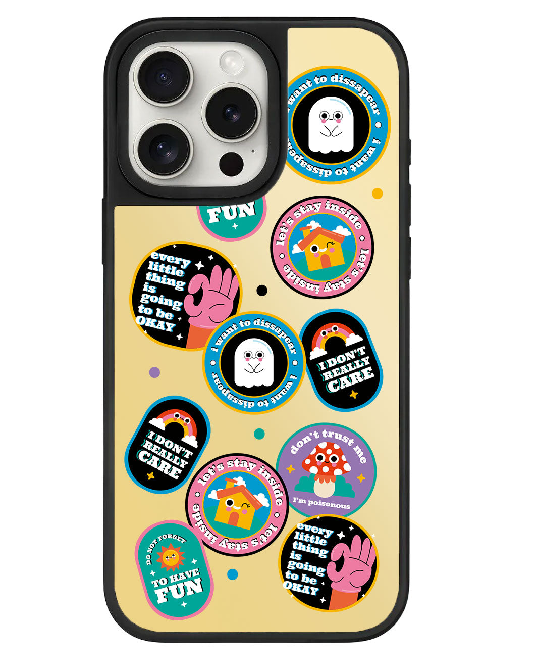 iPhone Mirror Grip Case - Monster Sticker Pack