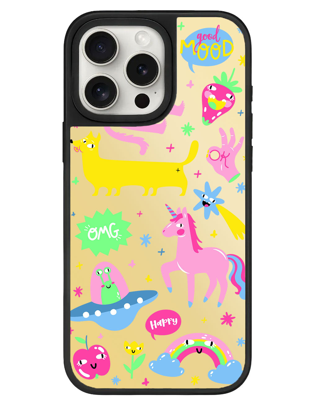 iPhone Mirror Grip Case - Monster Say Good Mood