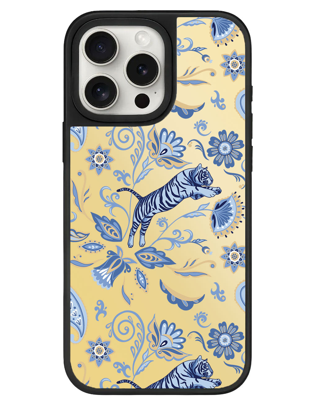 iPhone Mirror Grip Case - Tiger & Floral