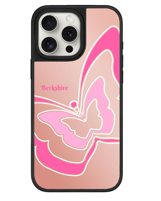 iPhone Mirror Grip Case -  Butterfly Mirror Pink