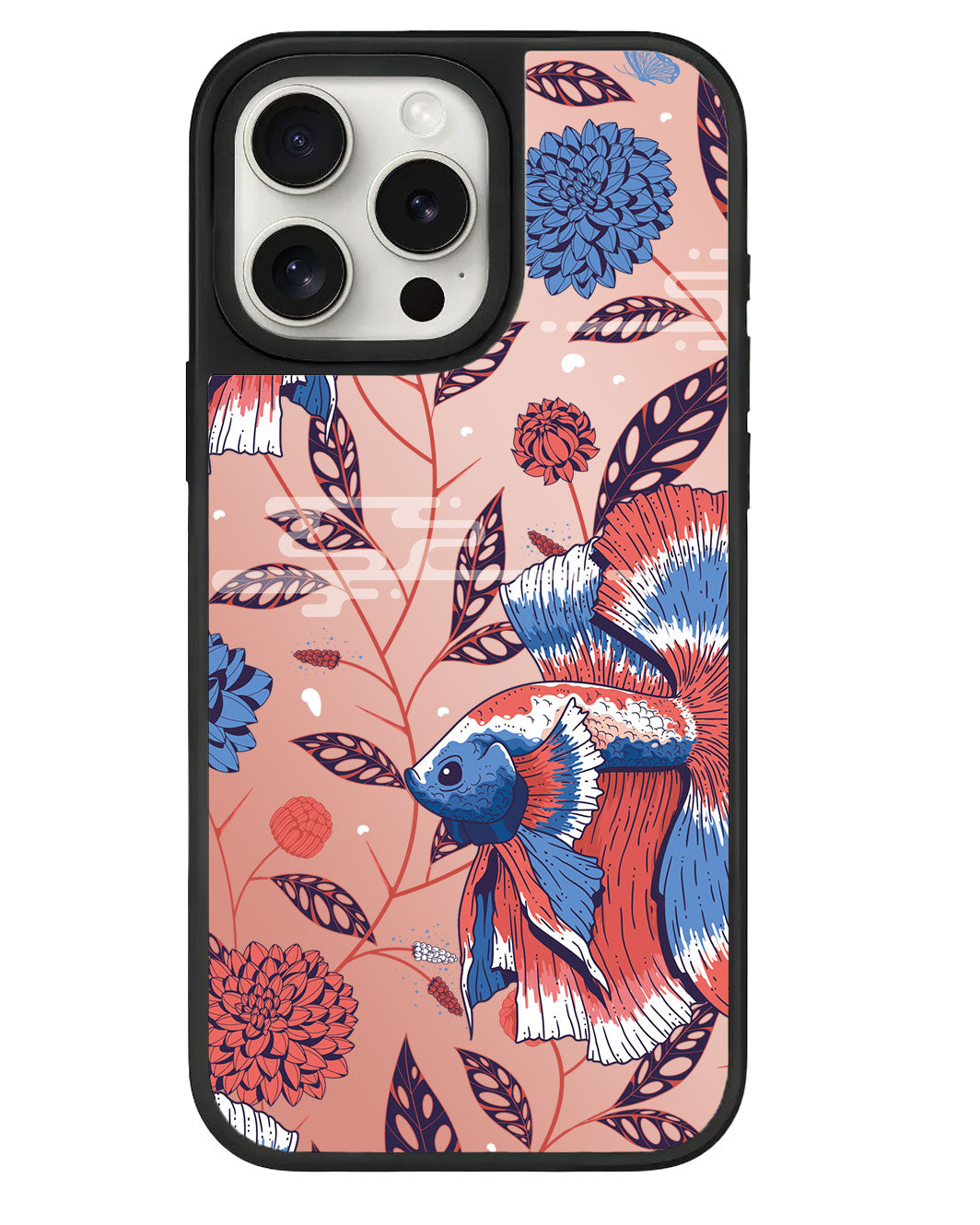 iPhone Mirror Grip Case - Fish & Floral 2.0