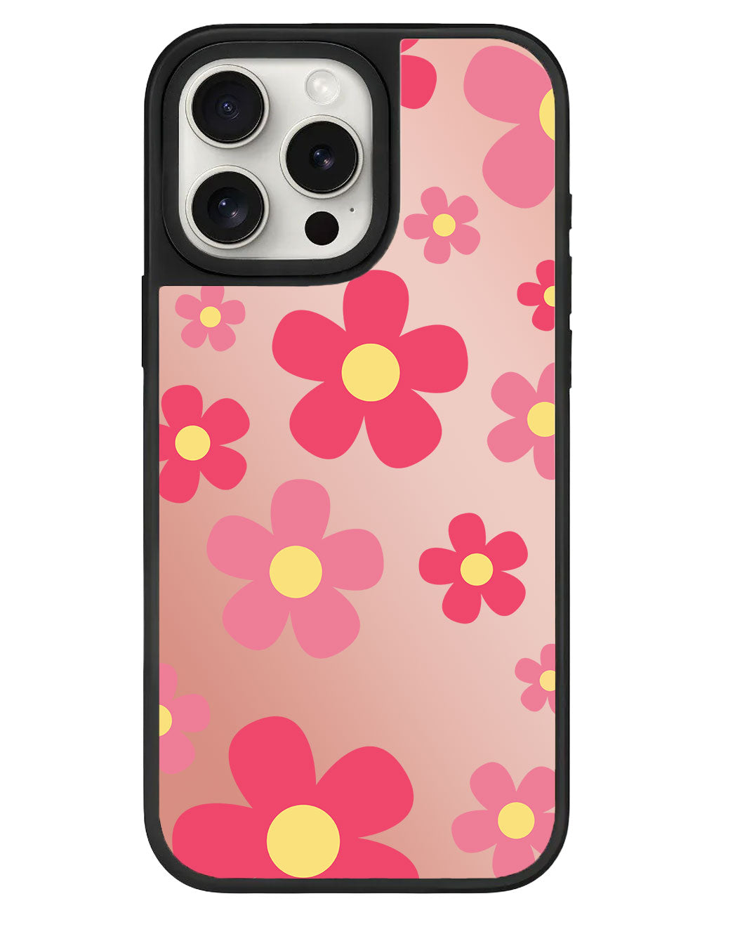 iPhone Mirror Grip Case -  Daisy Blush