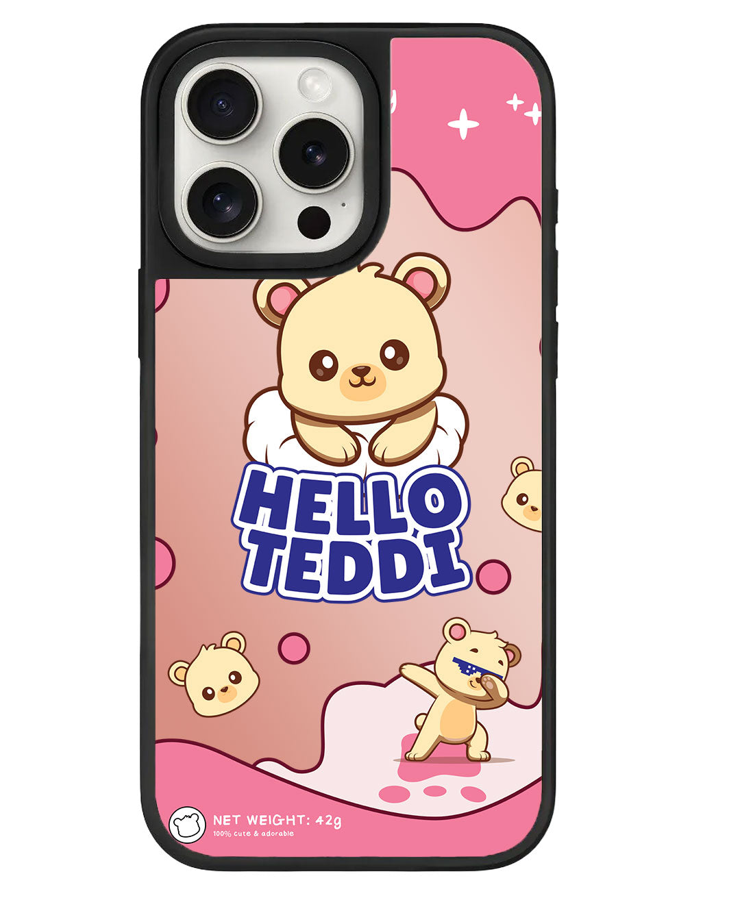 iPhone Mirror Grip Case - Hello Teddy 2.0