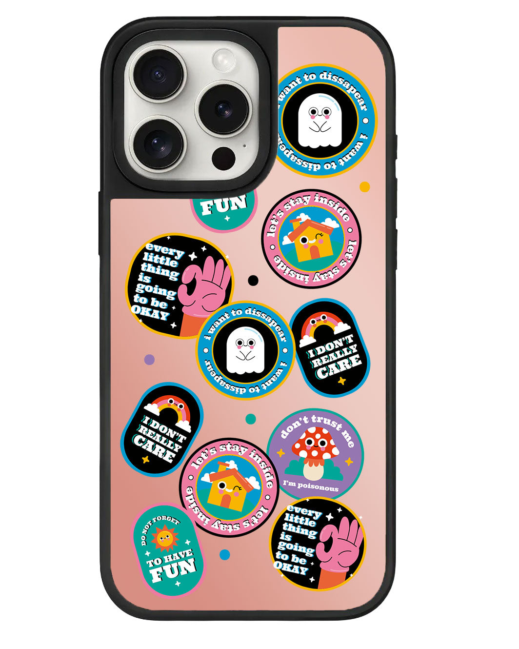 iPhone Mirror Grip Case - Monster Sticker Pack