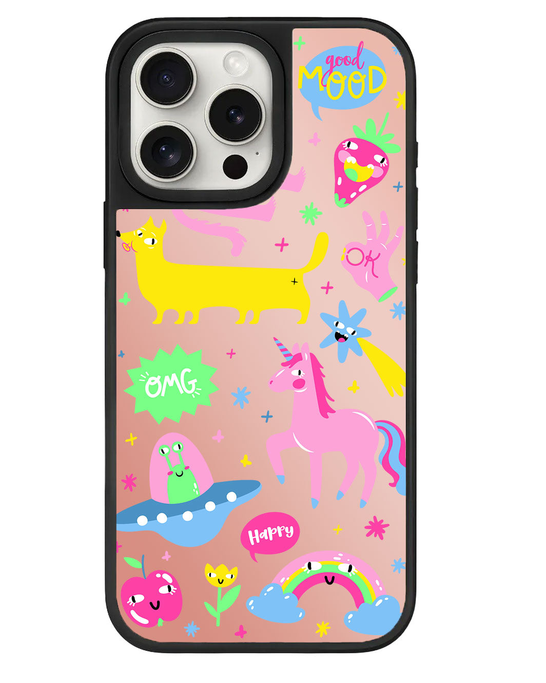 iPhone Mirror Grip Case - Monster Say Good Mood