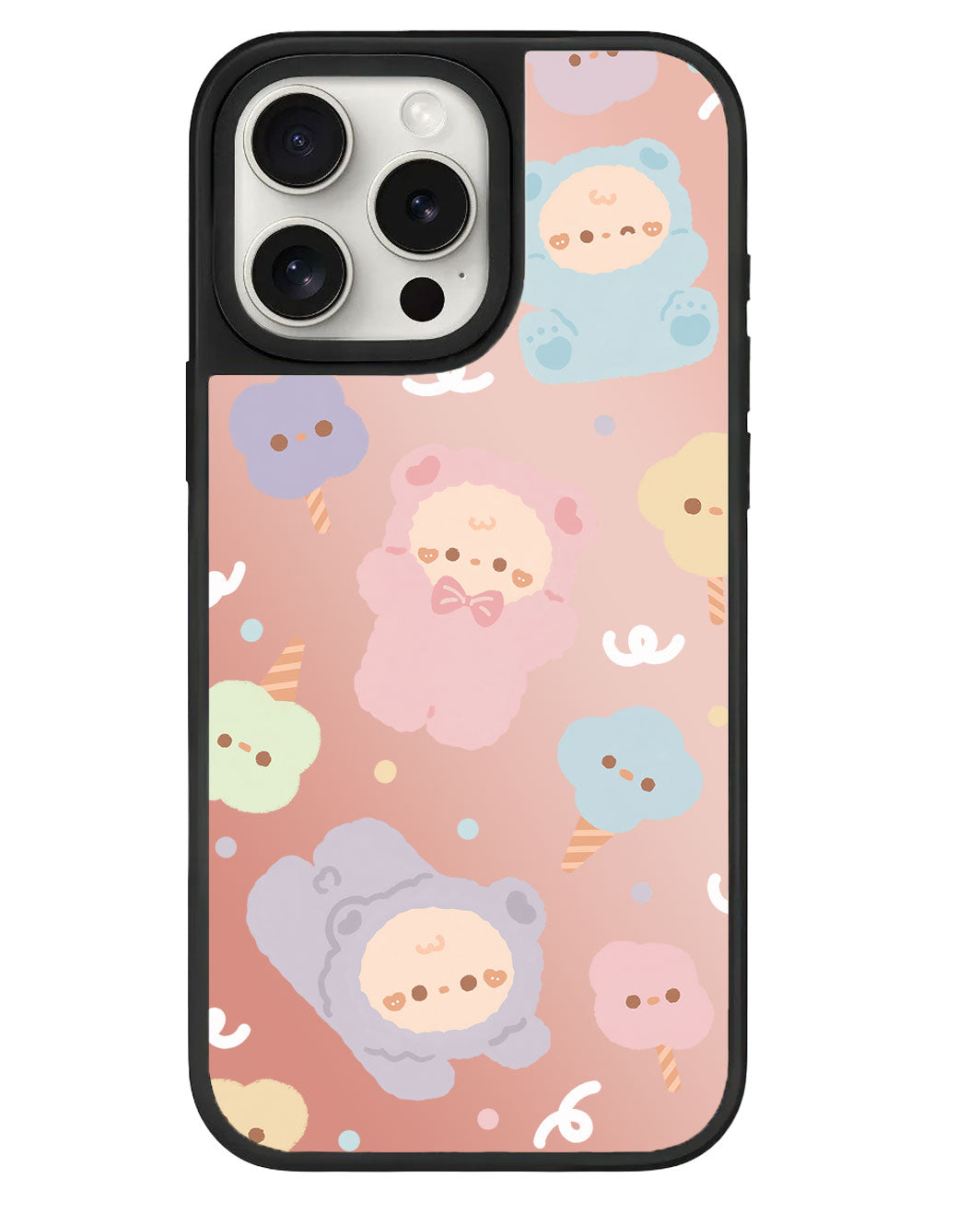 iPhone Mirror Grip - Cotton Teddy