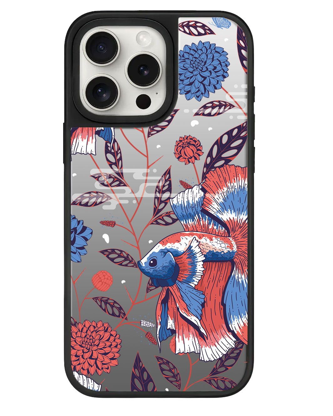 iPhone Mirror Grip Case - Fish & Floral 2.0