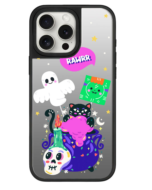 iPhone Mirror Grip Case - Cat Monster