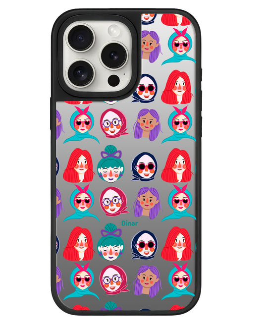 iPhone Mirror Grip Case - Cute Sweety Faces