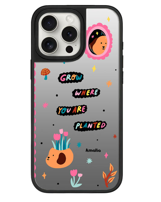 iPhone Mirror Grip Case - Grow Where You're Planted