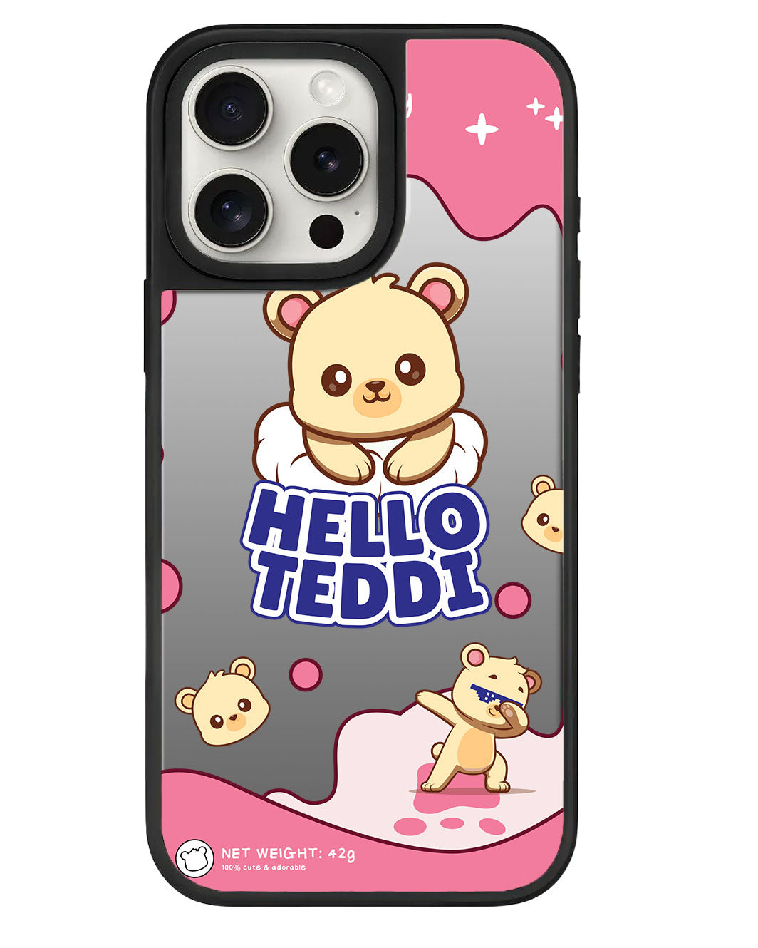 iPhone Mirror Grip Case - Hello Teddy 2.0