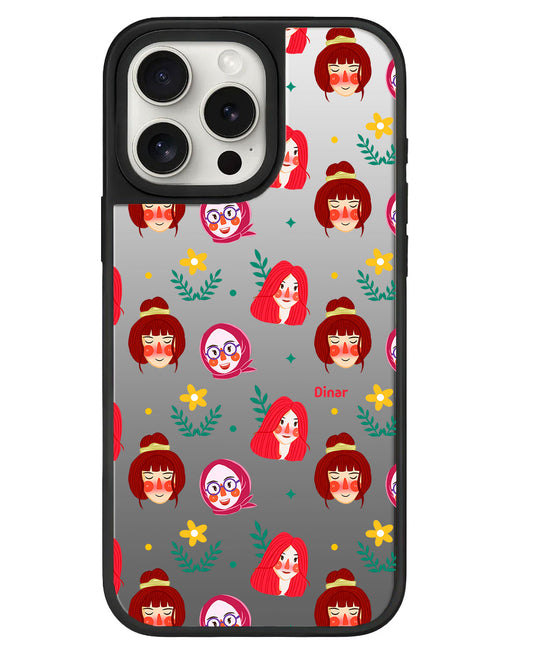 iPhone Mirror Grip Case - Lovely Faces