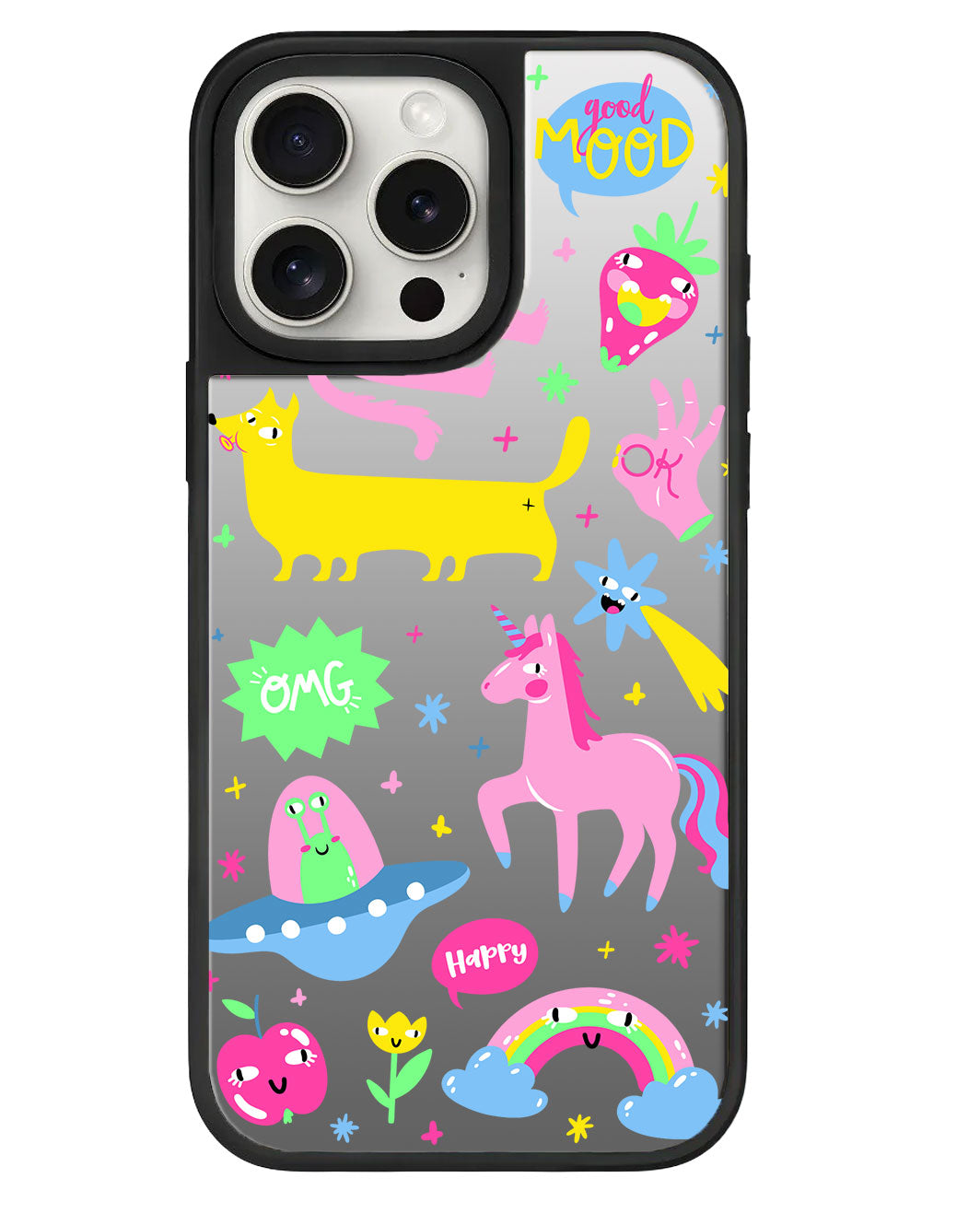 iPhone Mirror Grip Case - Monster Say Good Mood