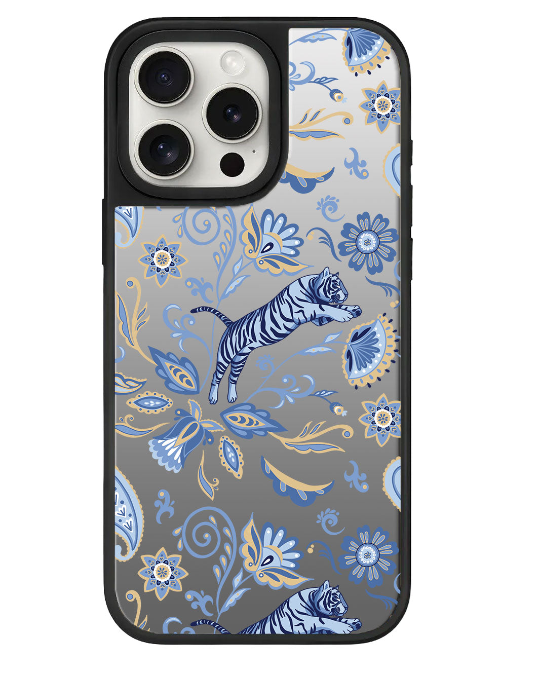 iPhone Mirror Grip Case - Tiger & Floral