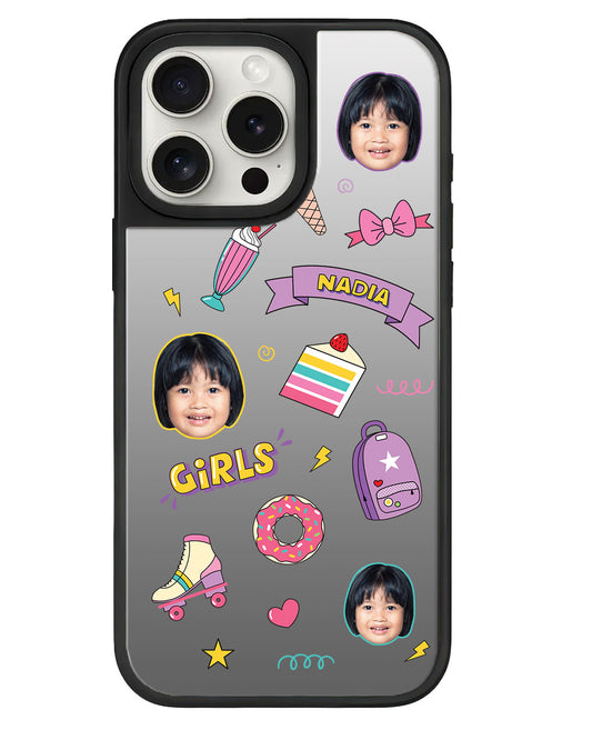 iPhone Mirror Grip Case - Face Grid Comic