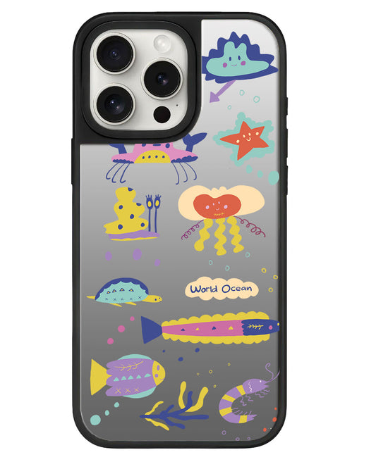 iPhone Mirror Grip Case - Ocean World