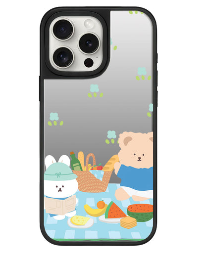 iPhone Mirror Grip - Picnic Bear Blue