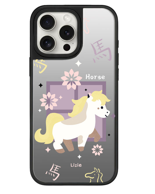 iPhone Mirror Grip Case -  Horse (Chinese Zodiac / Shio)