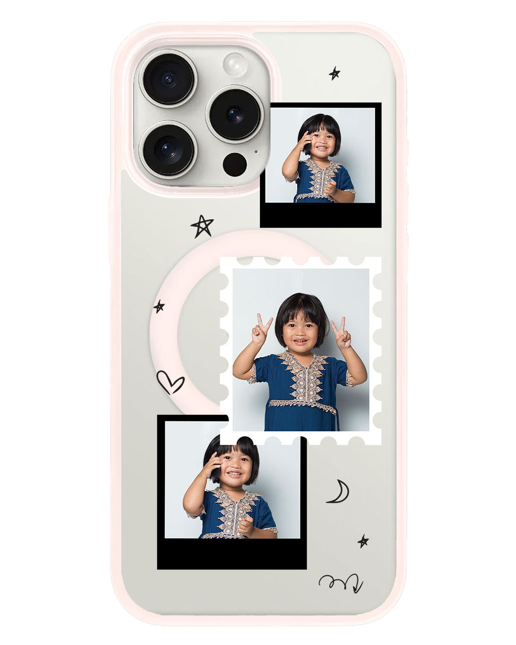iPhone Rearguard Hybrid - Face Grid Black Polaroid