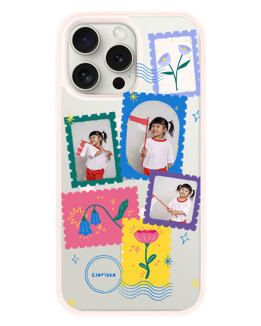 iPhone Rearguard Hybrid - Face Grid Floral Stamps