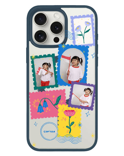 iPhone Rearguard Hybrid - Face Grid Floral Stamps