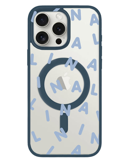 iPhone Rearguard Hybrid - CUSTOM MONOGRAM 2.0 Pastel Blue