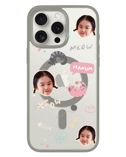 iPhone Rearguard Hybrid - Face Grid Kitty