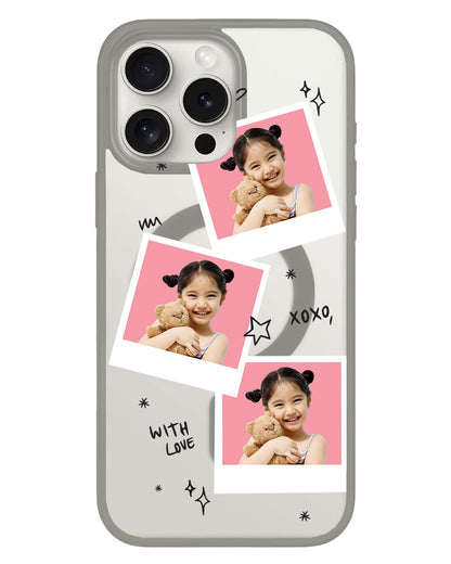 iPhone Rearguard Hybrid - Face Grid White Polaroid