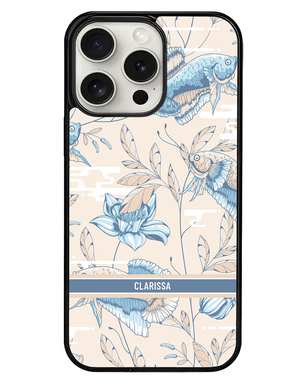 iPhone Avant-Gloss Grip Case - Fish & Floral 4.0