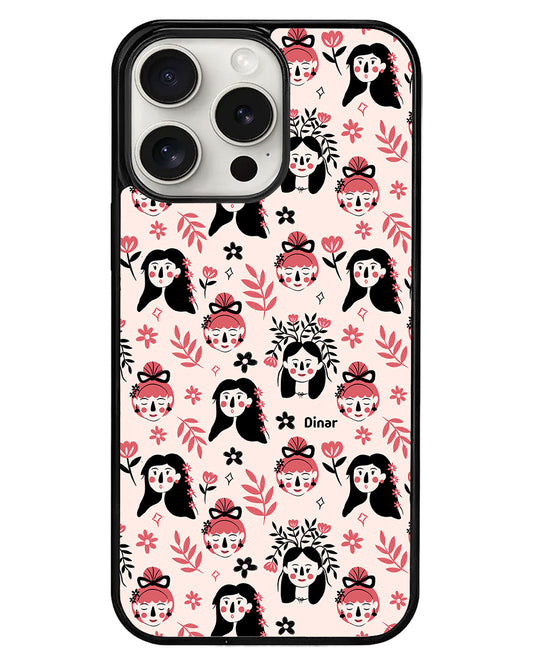 iPhone Avant-Gloss Grip Case - Flowery Faces