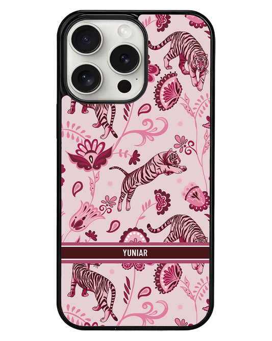 iPhone Avant-Gloss Grip Case - Tiger & Floral 2.0