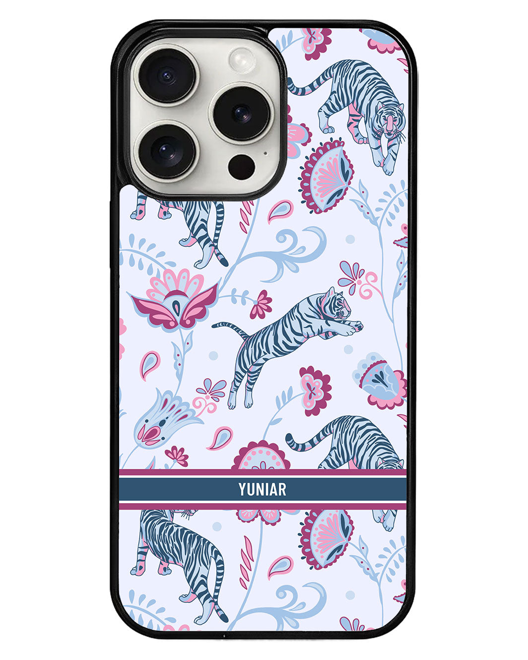 iPhone Avant-Gloss Grip Case - Tiger & Floral 3.0