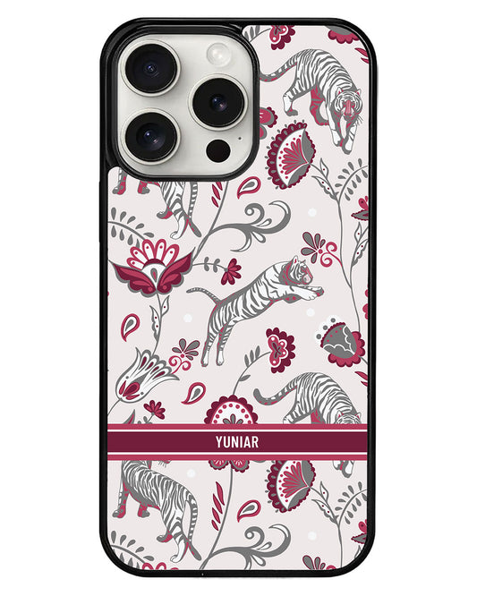 iPhone Avant-Gloss Grip Case - Tiger & Floral 6.0