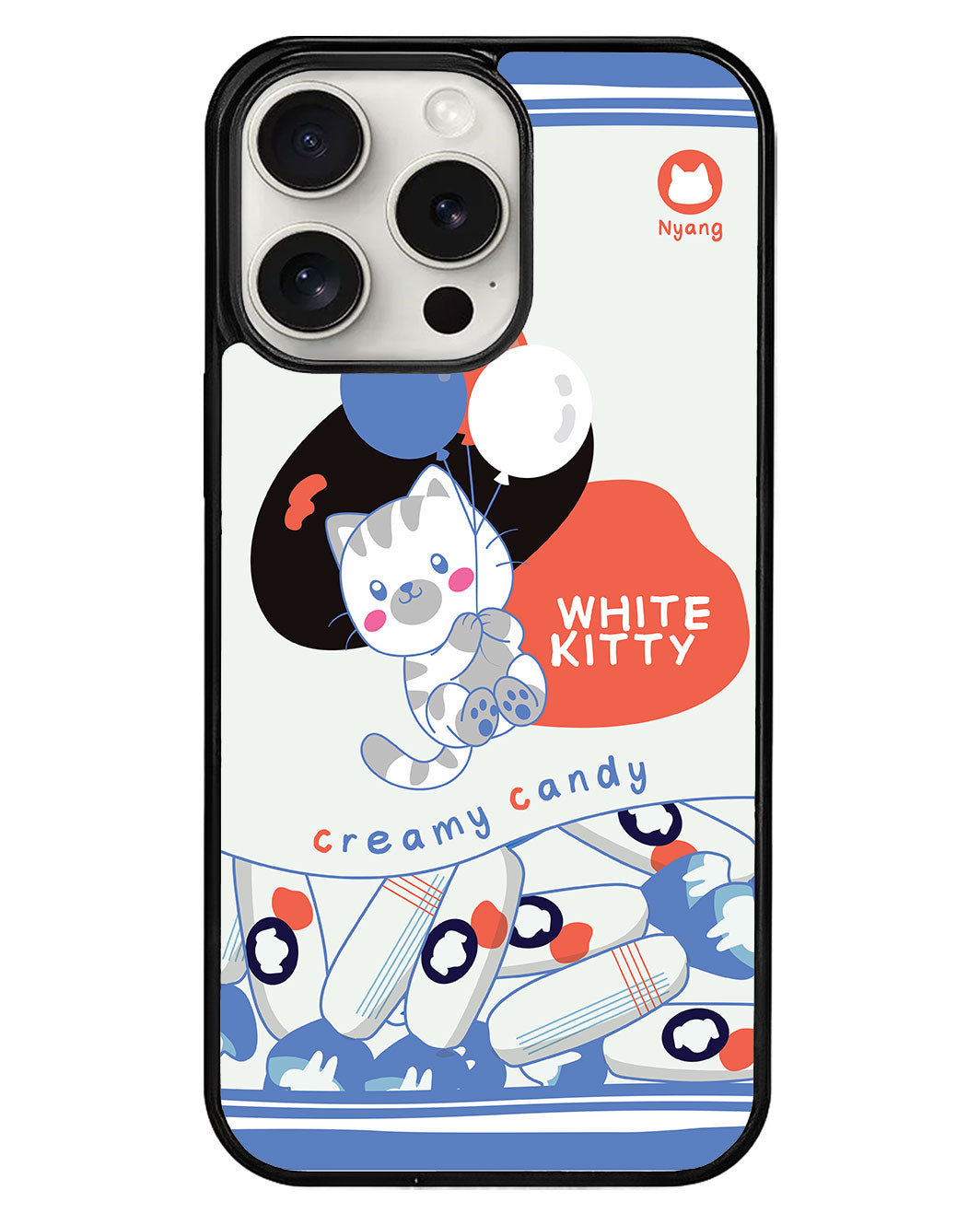 iPhone Avant-Gloss Grip Case - White Kitty