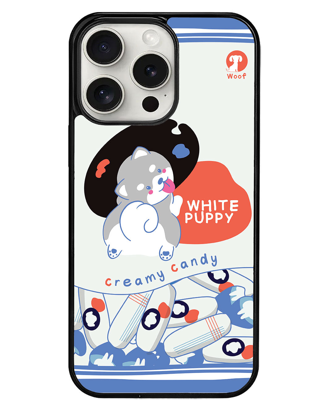 iPhone Avant-Gloss Grip Case - White Puppy