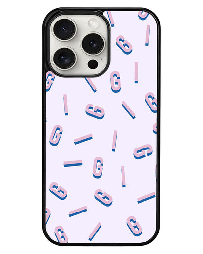 iPhone Avant-Gloss Grip Case - CUSTOM Monogram 1.0  Cotton Candy
