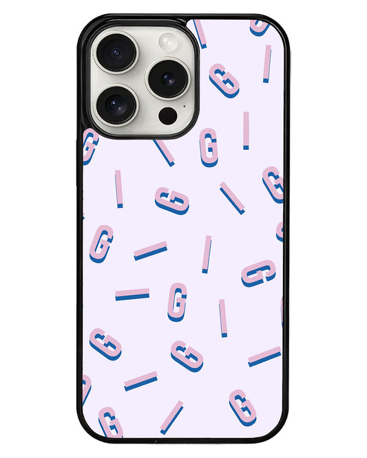 iPhone Avant-Gloss Grip Case - CUSTOM Monogram 1.0  Cotton Candy