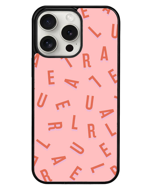 iPhone Avant-Gloss Grip Case - CUSTOM Monogram 1.0 Coral