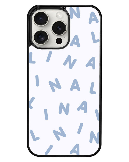 iPhone Avant-Gloss Grip Case - CUSTOM Monogram 2.0 Blue