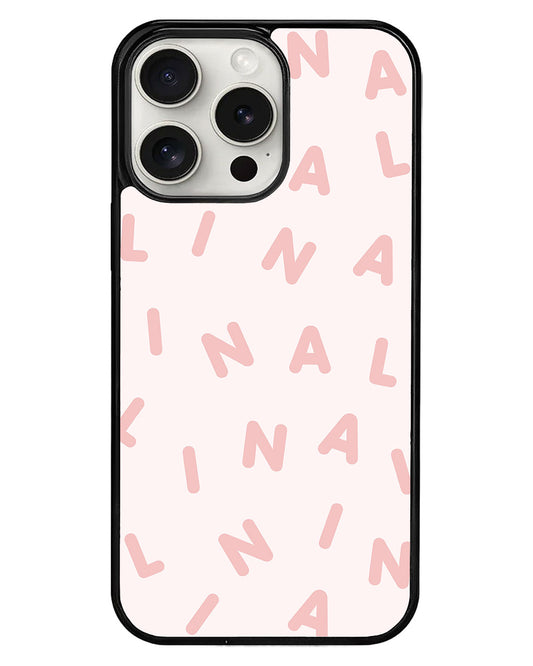 iPhone Avant-Gloss Grip Case - CUSTOM Monogram 2.0 Rosewater