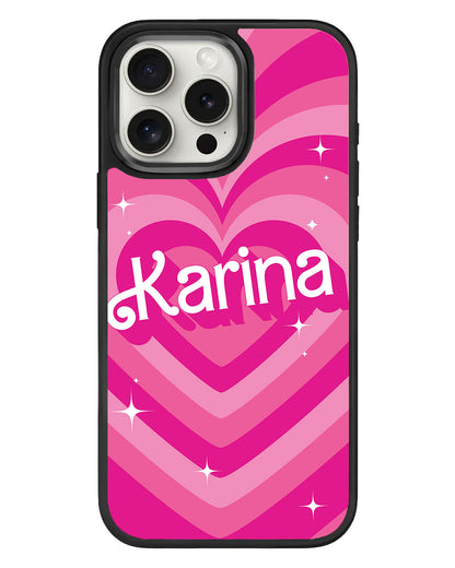 iPhone Standee Grip Case - Barbie Love Pattern