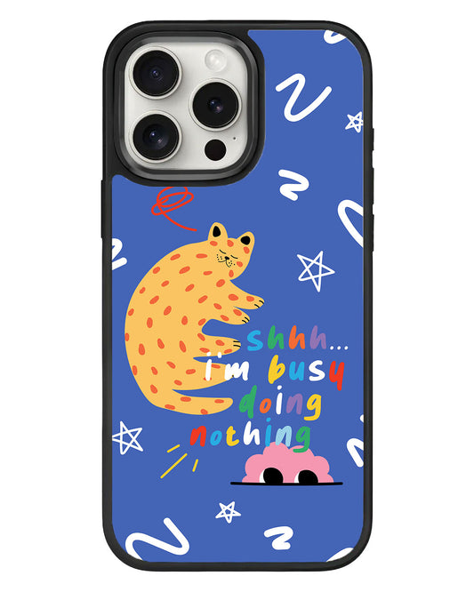 iPhone Standee Grip Case - Busy Doing Nothing