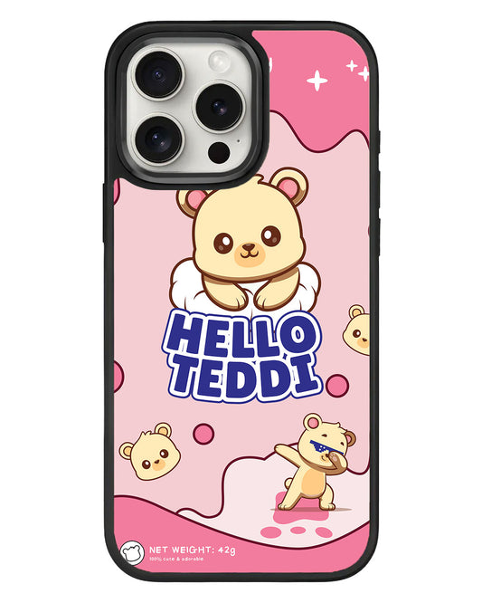 iPhone Standee Grip Case - Hello Teddy 2.0