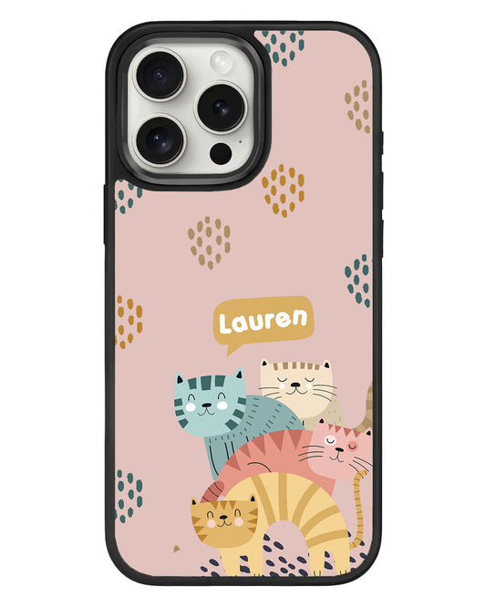 iPhone Standee Grip Case - Rainbow Meow 2.0